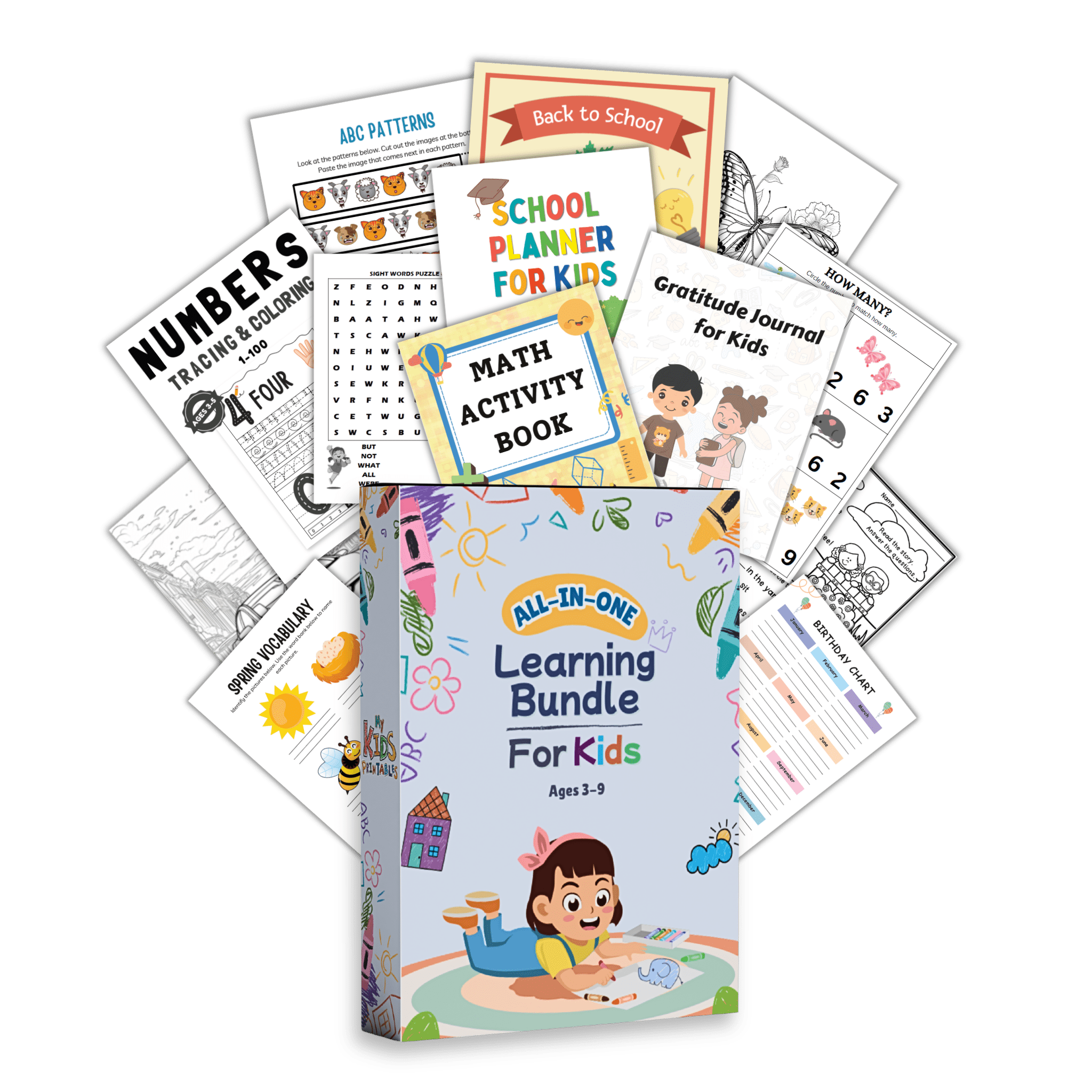 All - In - One Learning Bundle for Kids (Ages 3–9) - My Kids Printables